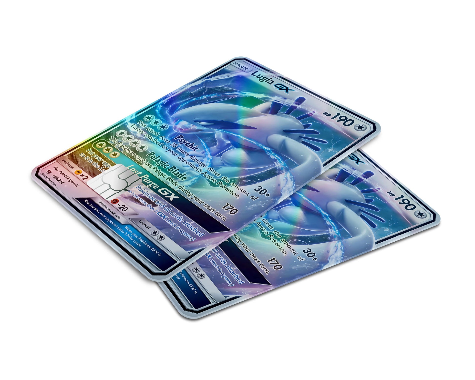 Anime Town Creations Holographic Credit Card Rare Lugia Pokemon Card Window Skins - Anime Pokemon Holographic Credit Card Skin