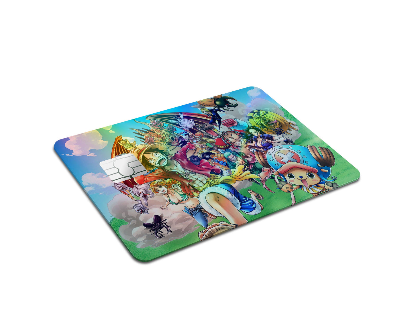 Anime Town Creations Holographic Credit Card One Piece Luffy Gang Full Skins - Anime One Piece Holographic Credit Card Skin