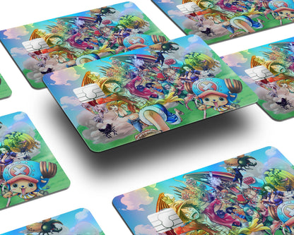 Anime Town Creations Holographic Credit Card One Piece Luffy Gang Window Skins - Anime One Piece Holographic Credit Card Skin
