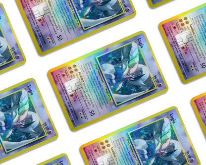 Anime Town Creations Holographic Credit Card Legendary Lugia Pokemon Card Window Skins - Anime Pokemon Holographic Credit Card Skin