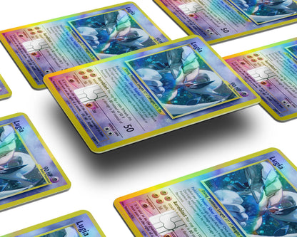 Anime Town Creations Holographic Credit Card Legendary Lugia Pokemon Card Window Skins - Anime Pokemon Holographic Credit Card Skin