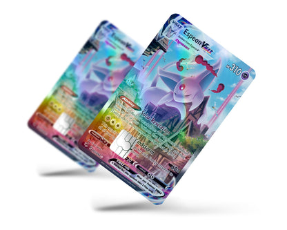 Anime Town Creations Holographic Credit Card Rare Espeon Pokemon Card Full Skins - Anime Pokemon Holographic Credit Card Skin