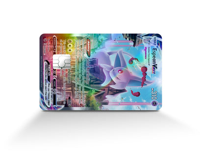 Anime Town Creations Holographic Credit Card Rare Espeon Pokemon Card Full Skins - Anime Pokemon Holographic Credit Card Skin