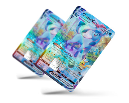 Anime Town Creations Holographic Credit Card Rare Glaceon Pokemon Card Full Skins - Anime Pokemon Holographic Credit Card Skin