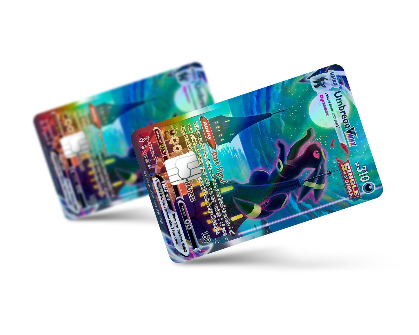 Anime Town Creations Holographic Credit Card Rare Umbreon Pokemon Card Full Skins - Anime Pokemon Holographic Credit Card Skin
