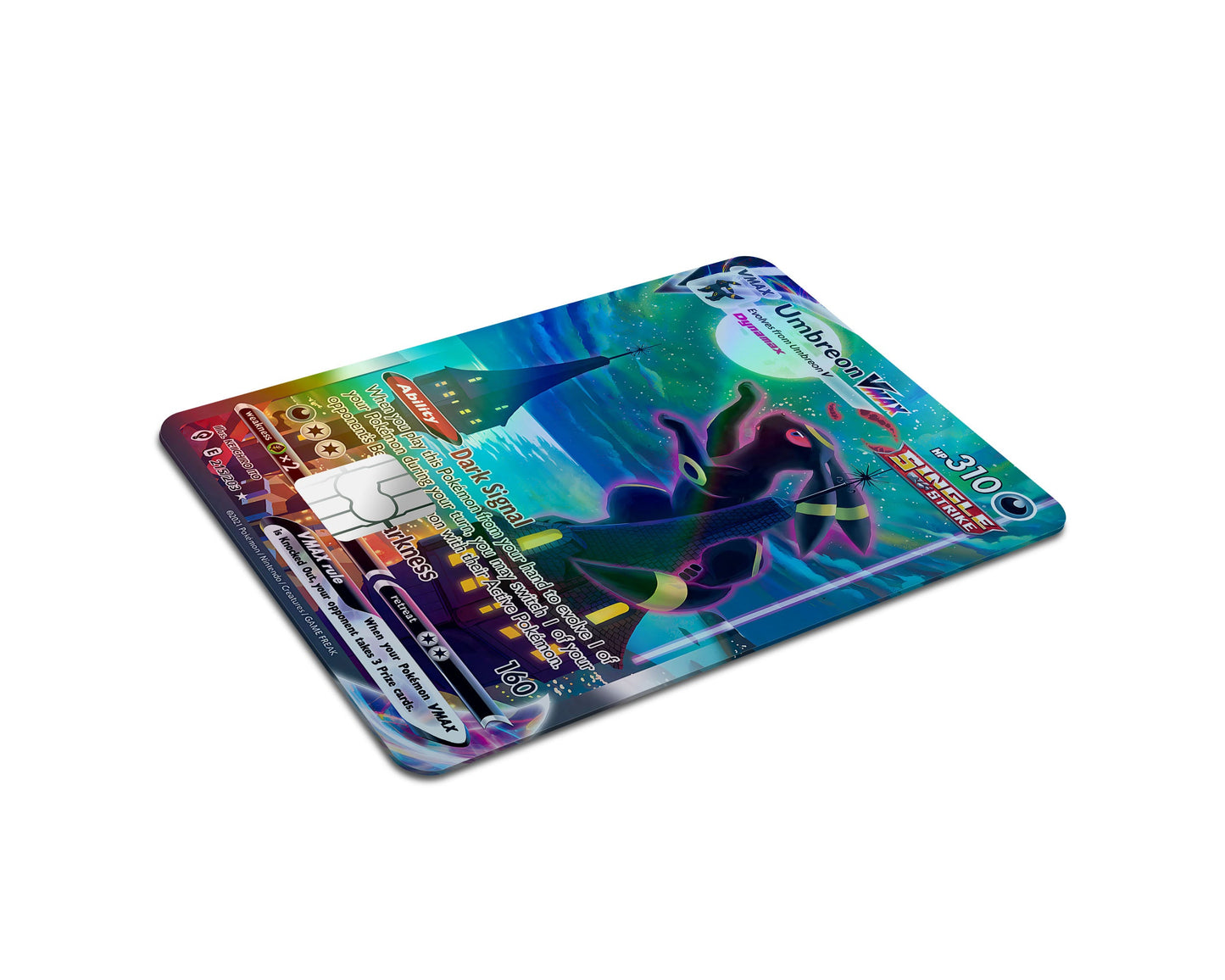 Anime Town Creations Holographic Credit Card Rare Umbreon Pokemon Card Full Skins - Anime Pokemon Holographic Credit Card Skin