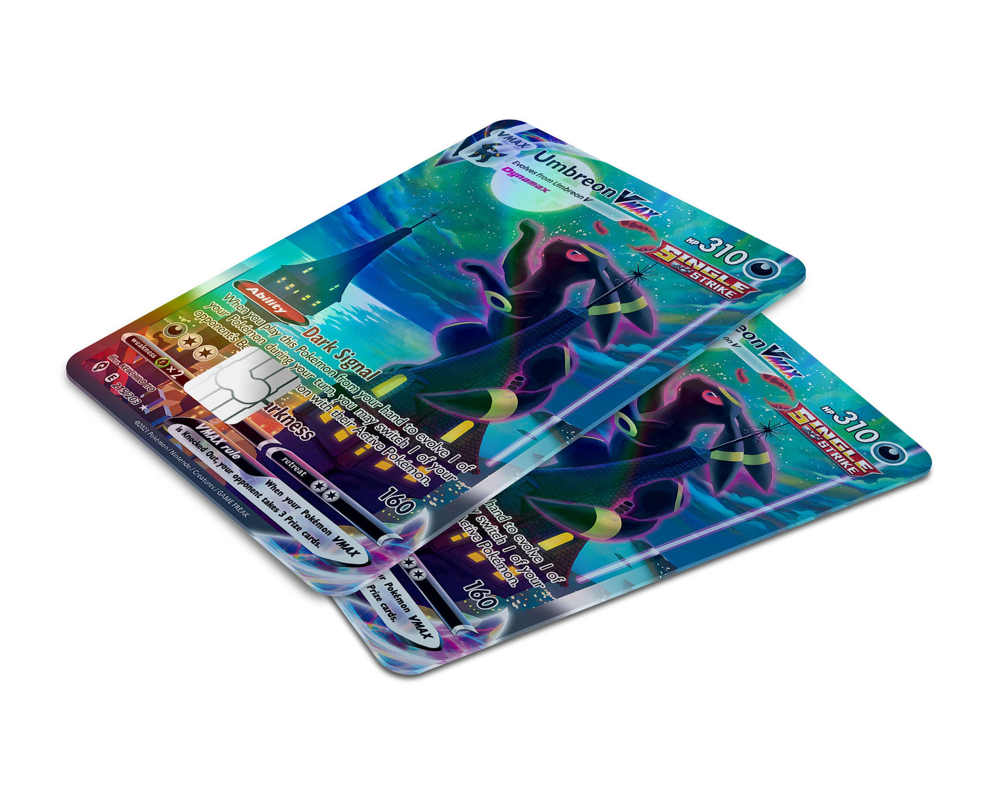 Anime Town Creations Holographic Credit Card Rare Umbreon Pokemon Card Window Skins - Anime Pokemon Holographic Credit Card Skin