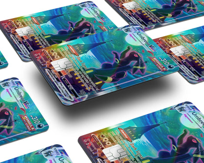 Anime Town Creations Holographic Credit Card Rare Umbreon Pokemon Card Window Skins - Anime Pokemon Holographic Credit Card Skin