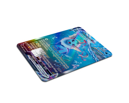Anime Town Creations Holographic Credit Card Rare Vaporeon Pokemon Card Full Skins - Anime Pokemon Holographic Credit Card Skin
