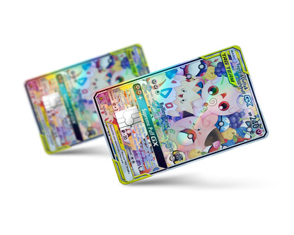 Anime Town Creations Holographic Credit Card Tag Cute Togepi Cleffa Igglybuff Pokemon Card Full Skins - Anime Pokemon Holographic Credit Card Skin