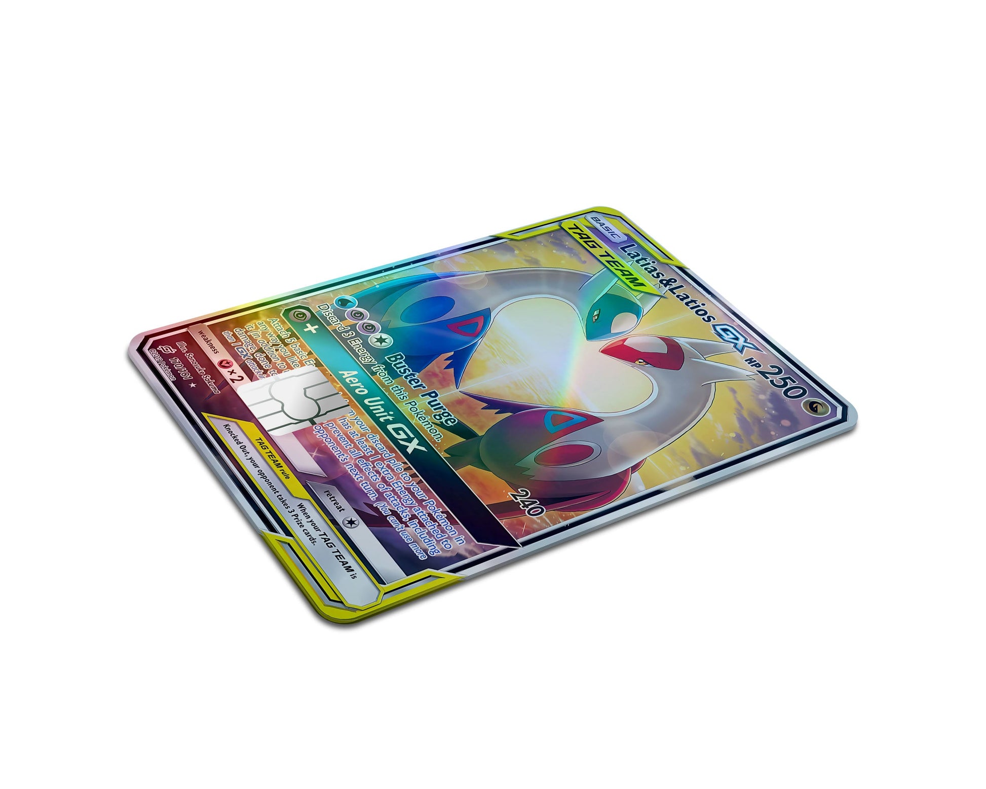 Anime Town Creations Holographic Credit Card Tag Latias & Latios Pokemon Card Full Skins - Anime Pokemon Holographic Credit Card Skin