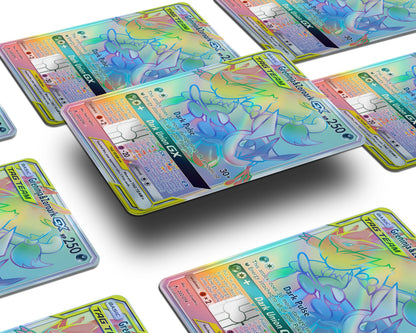Anime Town Creations Holographic Credit Card Tag Rainbow Greninja Zoroark Pokemon Card Window Skins - Anime Pokemon Holographic Credit Card Skin