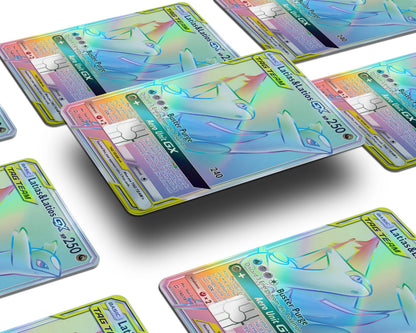 Anime Town Creations Holographic Credit Card Tag Rainbow Latias & Latios Pokemon Card Window Skins - Anime Pokemon Holographic Credit Card Skin