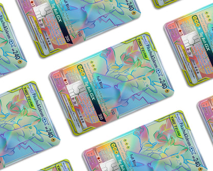Anime Town Creations Holographic Credit Card Tag Rainbow Pikachu Zekrom Pokemon Card Window Skins - Anime Pokemon Holographic Credit Card Skin