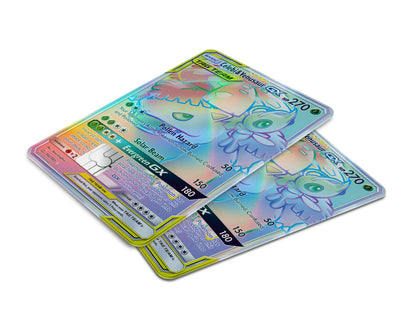 Anime Town Creations Holographic Credit Card Tag Rainbow Venusaur Celebi Pokemon Card Window Skins - Anime Pokemon Holographic Credit Card Skin