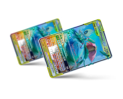 Anime Town Creations Holographic Credit Card Tag Venusaur Celebi Pokemon Card Full Skins - Anime Pokemon Holographic Credit Card Skin