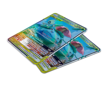 Anime Town Creations Holographic Credit Card Tag Venusaur Celebi Pokemon Card Window Skins - Anime Pokemon Holographic Credit Card Skin