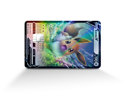 Anime Town Creations Holographic Credit Card Rare Eevee Pokemon Card Full Skins - Anime Pokemon Holographic Credit Card Skin