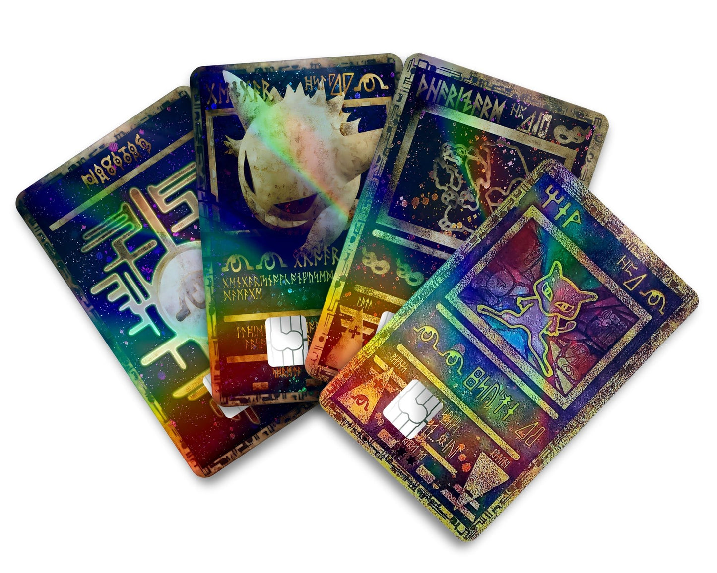 Ancient Pokemon Cards Holographic Credit Card Bundle Skin
