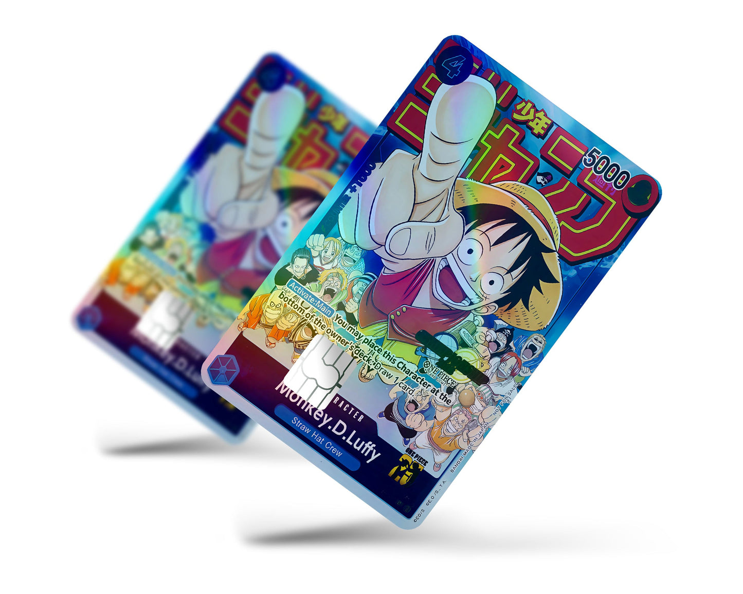 Anime Town Creations Holographic Credit Card Events Luffy One Piece Card Full Skins - Anime One Piece Holographic Credit Card Skin