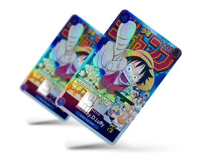 Anime Town Creations Holographic Credit Card Events Luffy One Piece Card Full Skins - Anime One Piece Holographic Credit Card Skin