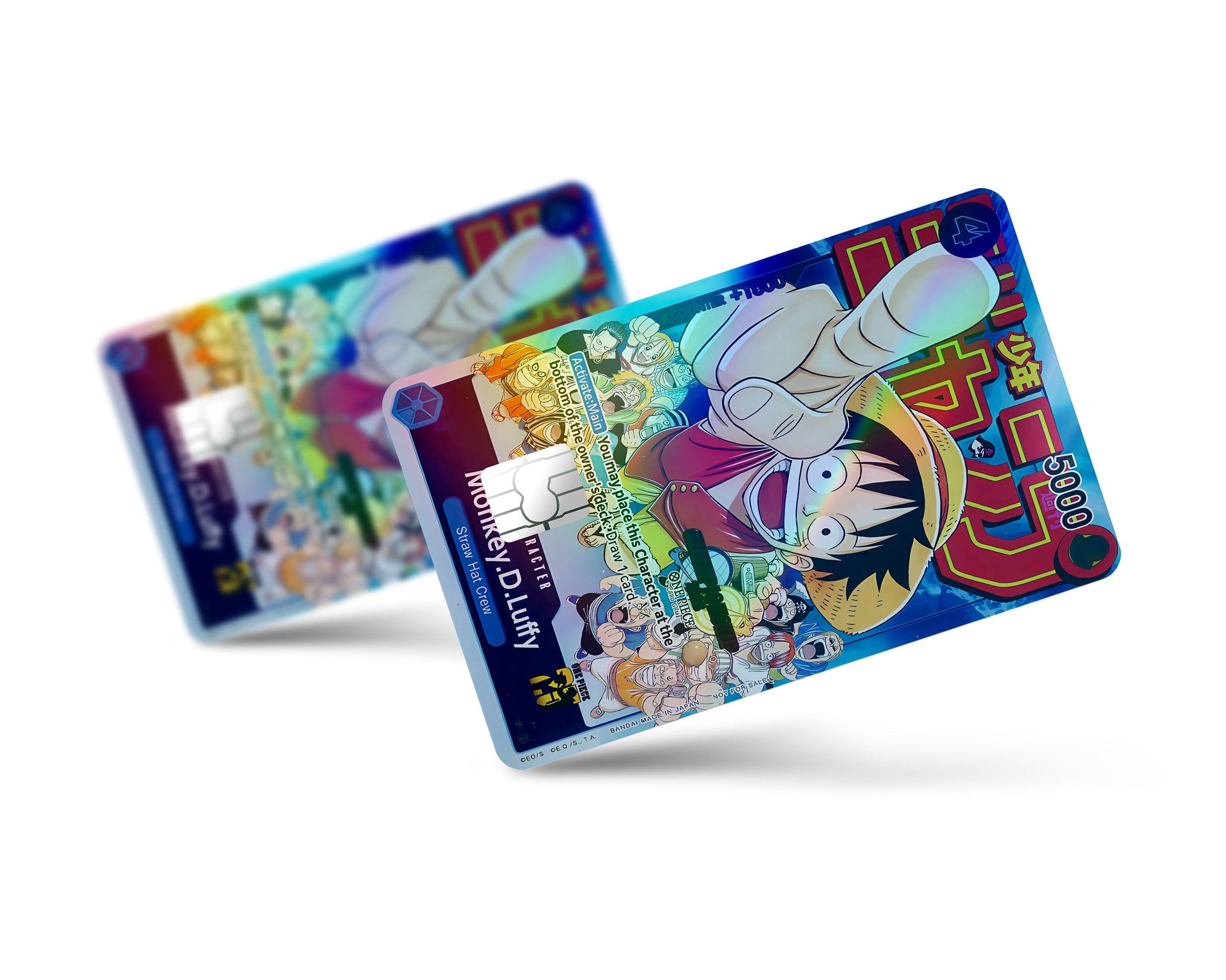 Anime Town Creations Holographic Credit Card Events Luffy One Piece Card Full Skins - Anime One Piece Holographic Credit Card Skin