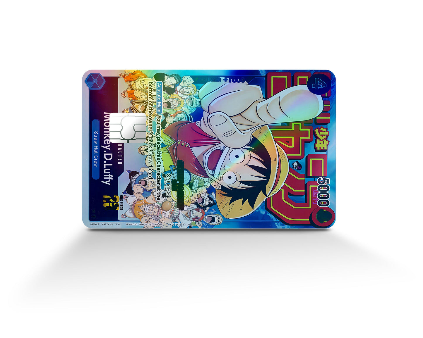 Anime Town Creations Holographic Credit Card Events Luffy One Piece Card Full Skins - Anime One Piece Holographic Credit Card Skin