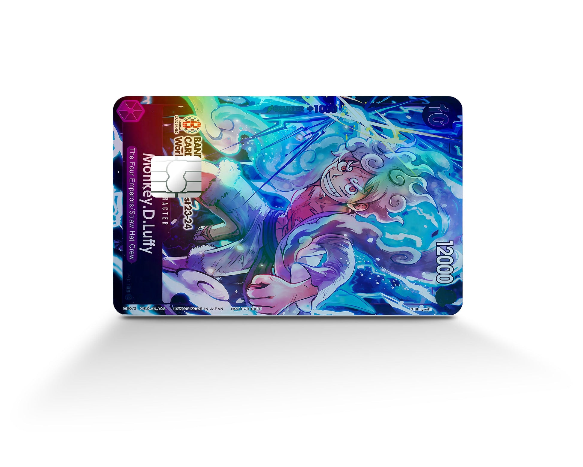 Anime Town Creations Holographic Credit Card Gear 5 Lightning One Piece Card Full Skins - Anime One Piece Holographic Credit Card Skin