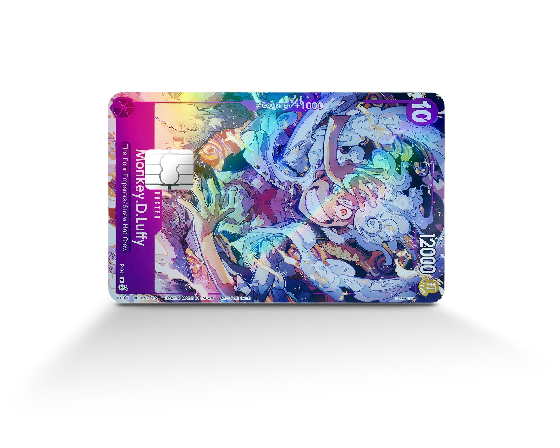 Anime Town Creations Holographic Credit Card Gear 5 Luffy Smile One Piece Card Full Skins - Anime One Piece Holographic Credit Card Skin