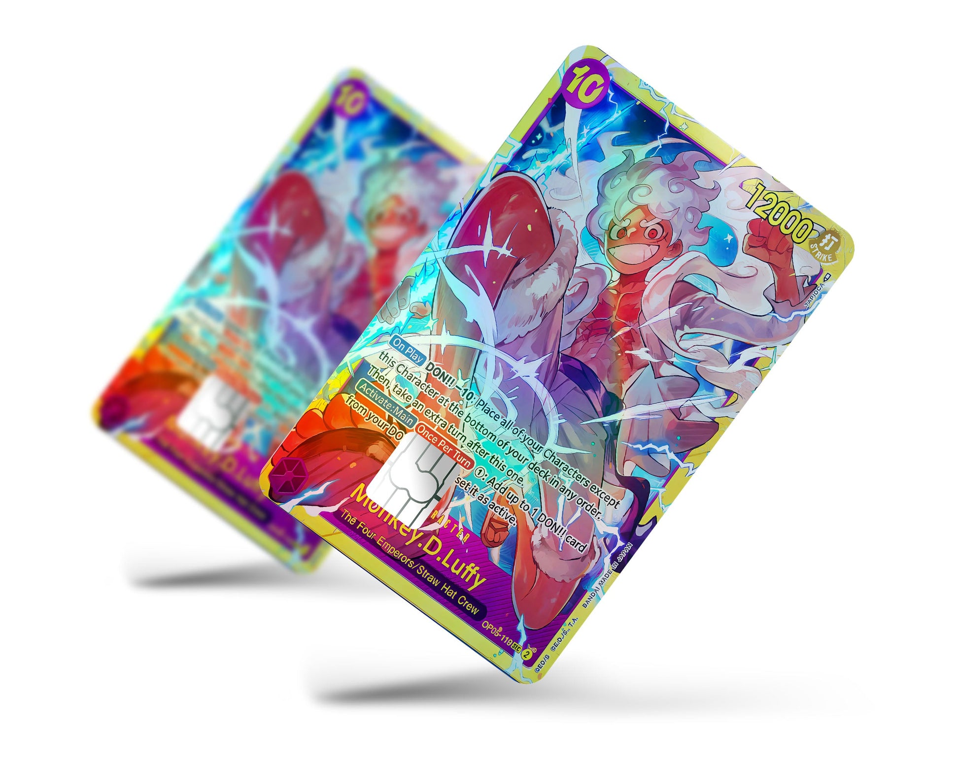 Anime Town Creations Holographic Credit Card Joyboy Luffy One Piece Card Full Skins - Anime One Piece Holographic Credit Card Skin