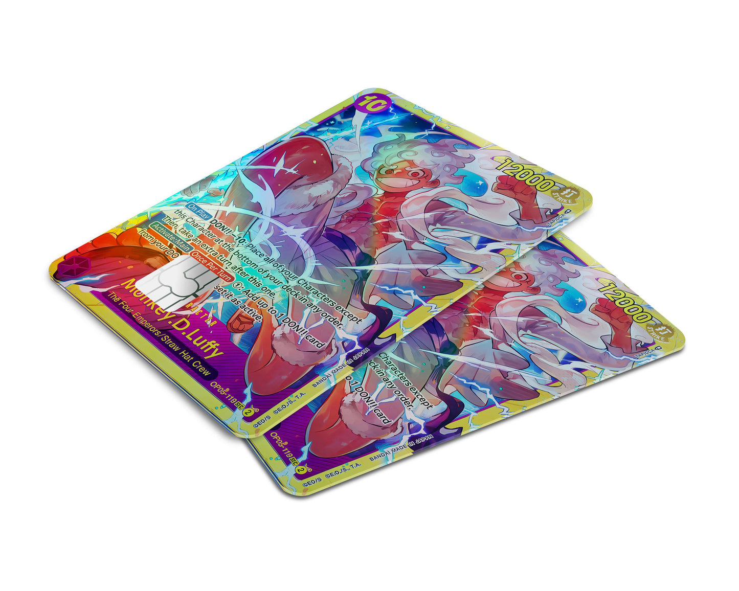 Anime Town Creations Holographic Credit Card Joyboy Luffy One Piece Card Window Skins - Anime One Piece Holographic Credit Card Skin
