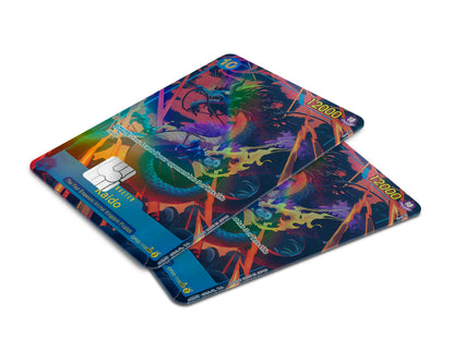 Anime Town Creations Holographic Credit Card Kaido Dragon One Piece Card Window Skins - Anime One Piece Holographic Credit Card Skin