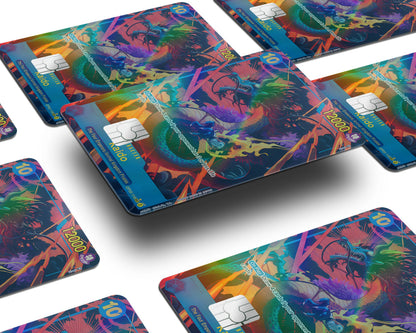 Anime Town Creations Holographic Credit Card Kaido Dragon One Piece Card Window Skins - Anime One Piece Holographic Credit Card Skin