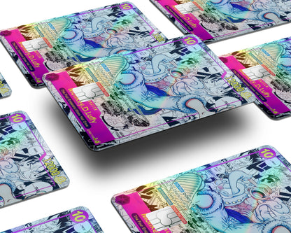 Anime Town Creations Holographic Credit Card Luffy Gear 5 Manga Limited Edition One Piece Card Window Skins - Anime One Piece Holographic Credit Card Skin
