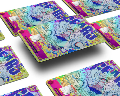 Anime Town Creations Holographic Credit Card Luffy Gear 5 One Piece Card Window Skins - Anime One Piece Holographic Credit Card Skin