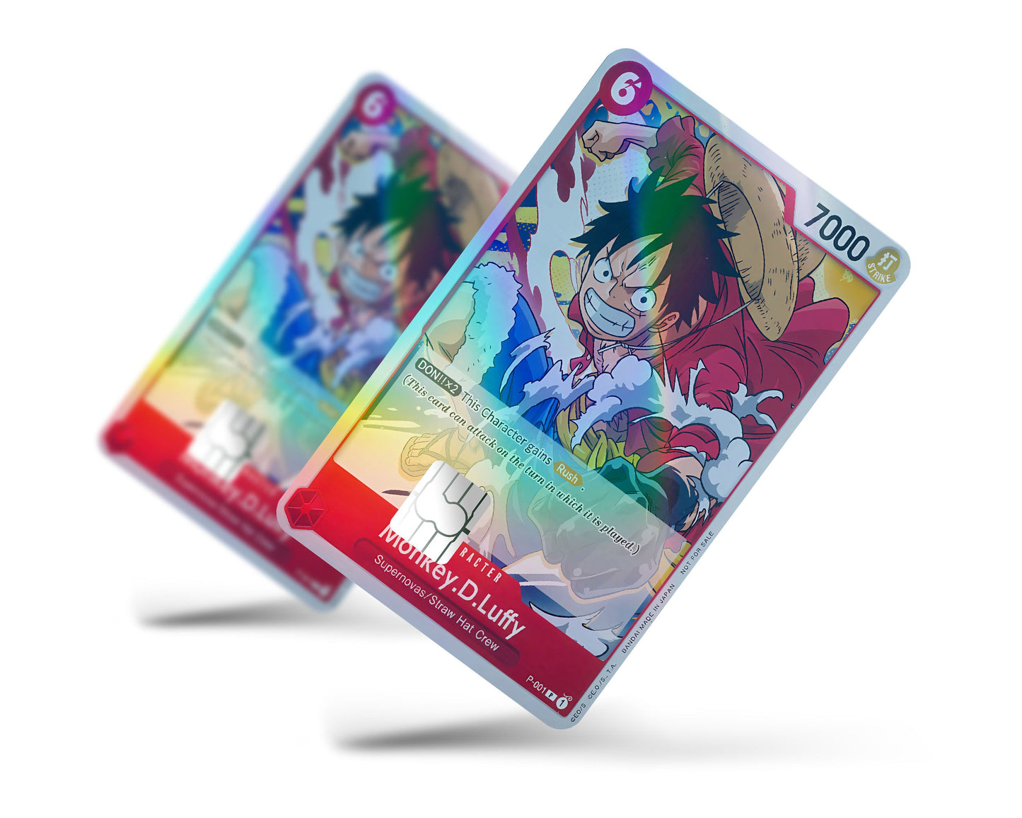 Anime Town Creations Holographic Credit Card Moneky D Luffy One Piece Card Full Skins - Anime One Piece Holographic Credit Card Skin