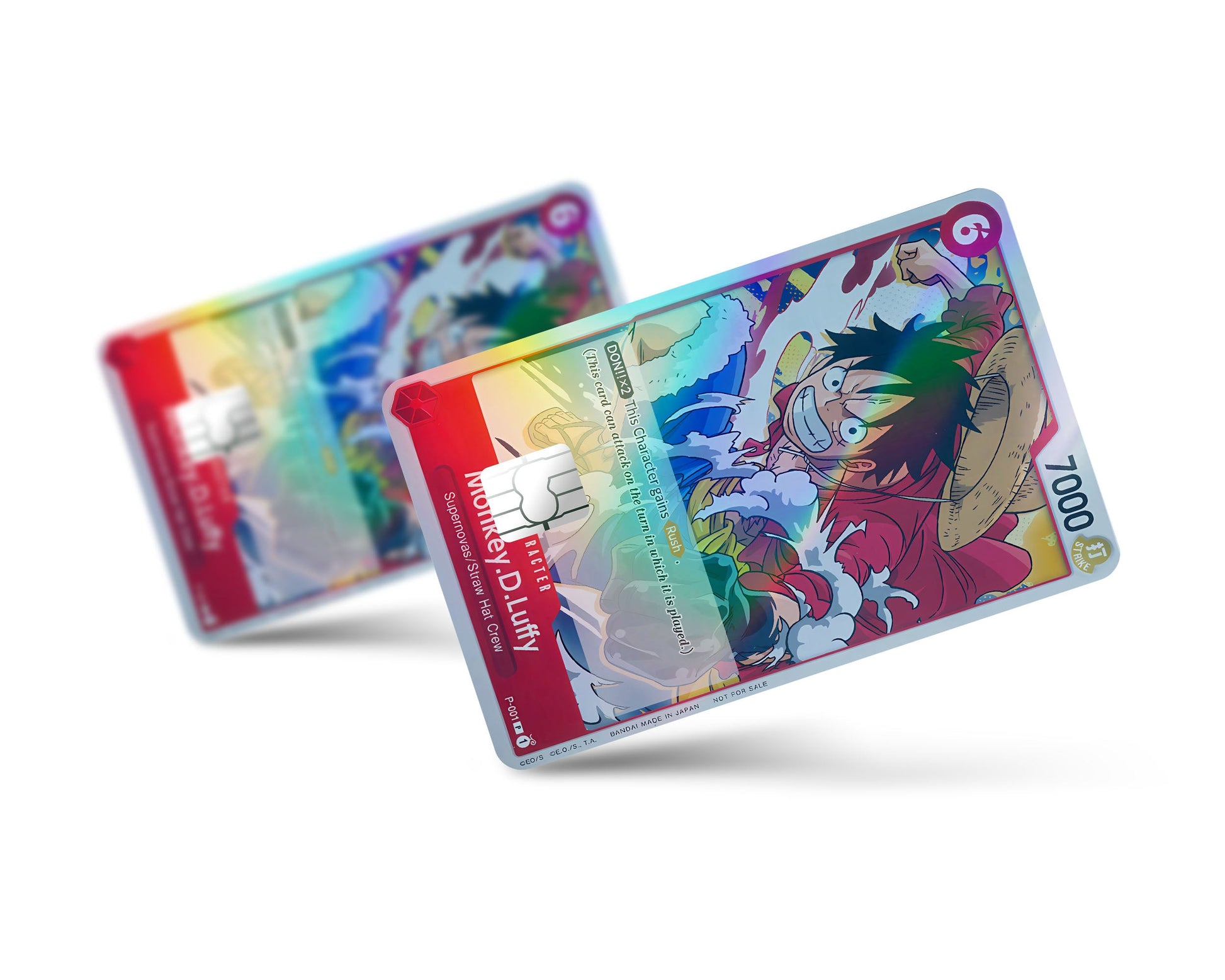 Anime Town Creations Holographic Credit Card Moneky D Luffy One Piece Card Full Skins - Anime One Piece Holographic Credit Card Skin