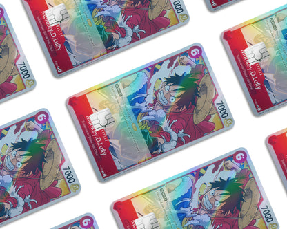 Anime Town Creations Holographic Credit Card Moneky D Luffy One Piece Card Window Skins - Anime One Piece Holographic Credit Card Skin