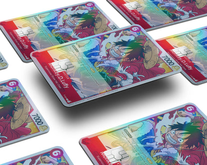 Anime Town Creations Holographic Credit Card Moneky D Luffy One Piece Card Window Skins - Anime One Piece Holographic Credit Card Skin