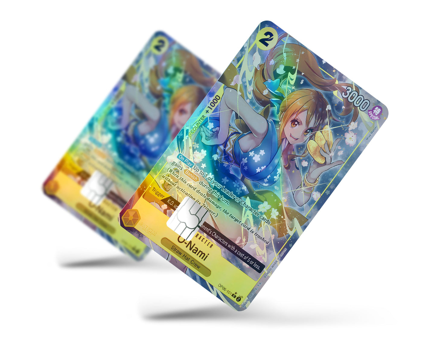 Anime Town Creations Holographic Credit Card Nami One Piece Card Full Skins - Anime One Piece Holographic Credit Card Skin