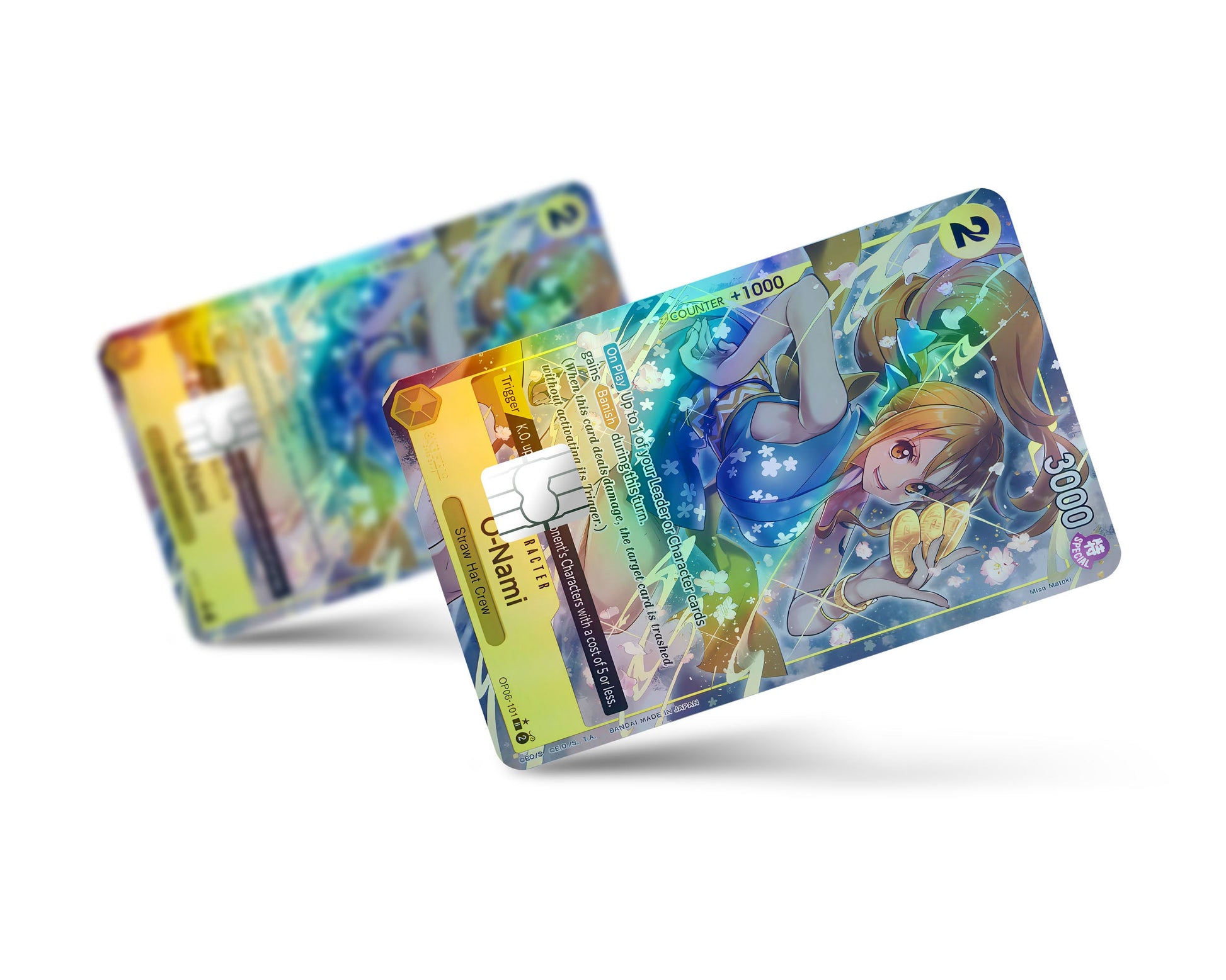 Anime Town Creations Holographic Credit Card Nami One Piece Card Full Skins - Anime One Piece Holographic Credit Card Skin