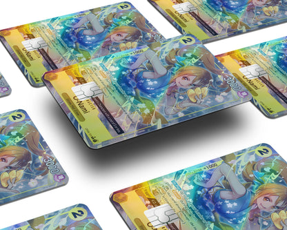 Anime Town Creations Holographic Credit Card Nami One Piece Card Window Skins - Anime One Piece Holographic Credit Card Skin