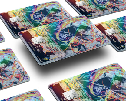 Anime Town Creations Holographic Credit Card Portgas D Ace Black Flames One Piece Card Window Skins - Anime One Piece Holographic Credit Card Skin