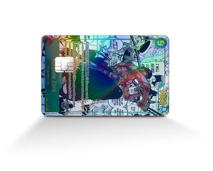 Anime Town Creations Holographic Credit Card Roronoa Zoro Manga Limited Edition One Piece Card Full Skins - Anime One Piece Holographic Credit Card Skin