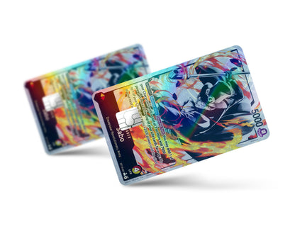 Anime Town Creations Holographic Credit Card Sabo Black Flames One Piece Card Full Skins - Anime One Piece Holographic Credit Card Skin
