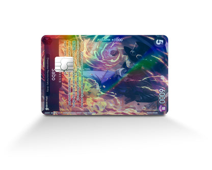 Anime Town Creations Holographic Credit Card Sabo One Piece Card Full Skins - Anime One Piece Holographic Credit Card Skin