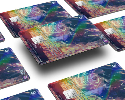 Anime Town Creations Holographic Credit Card Sabo One Piece Card Window Skins - Anime One Piece Holographic Credit Card Skin