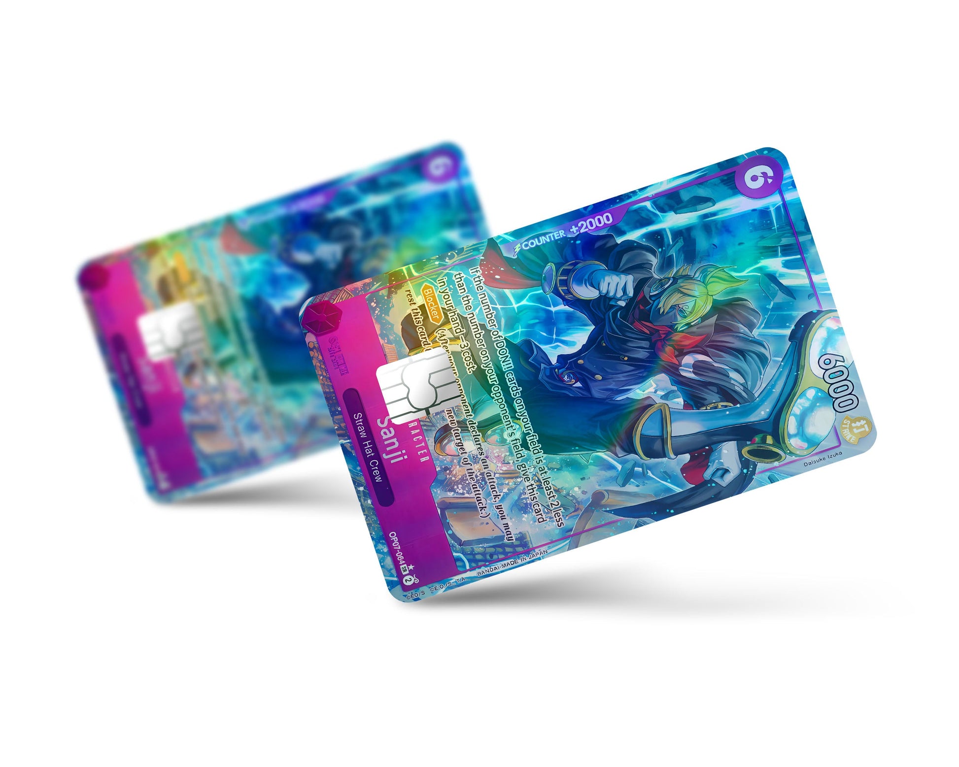 Anime Town Creations Holographic Credit Card Sanjir One Piece Card Full Skins - Anime One Piece Holographic Credit Card Skin