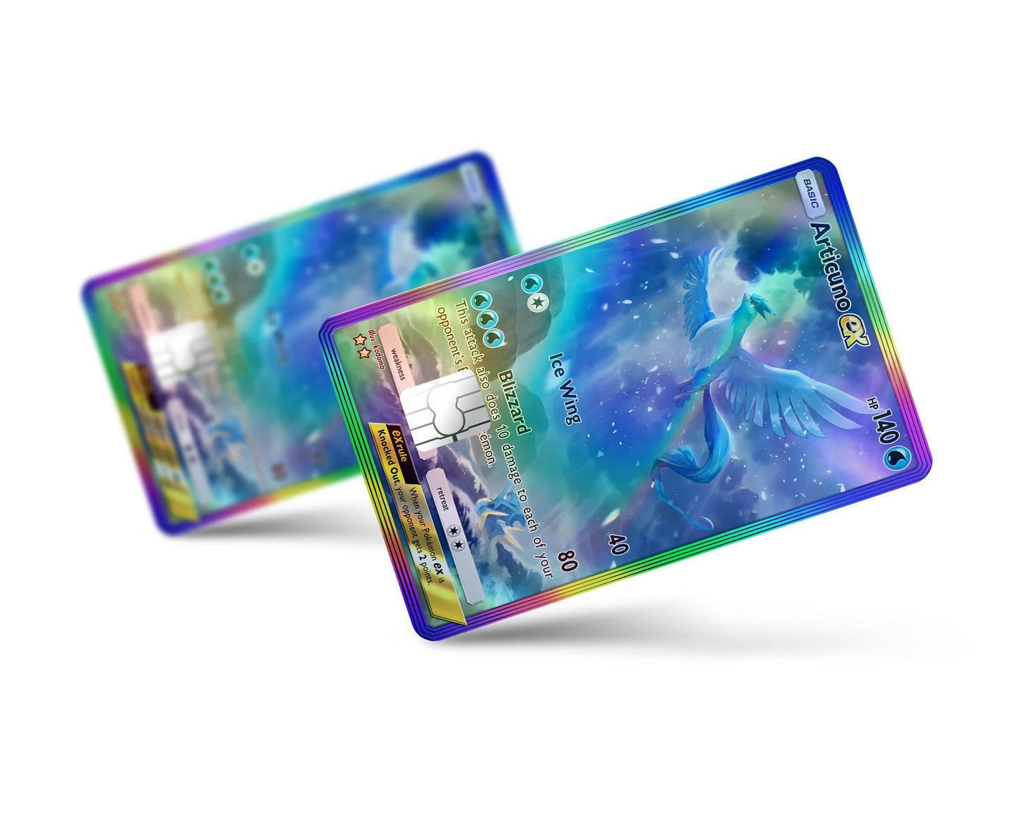 Anime Town Creations Holographic Credit Card Articuno Pocket Pokemon Card Full Skins - Anime Pokemon Holographic Credit Card Skin