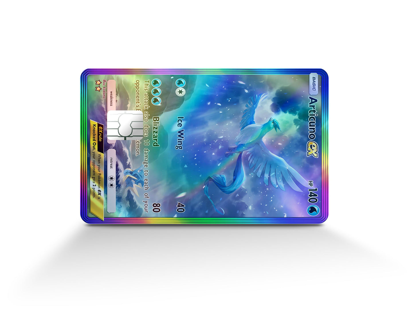 Anime Town Creations Holographic Credit Card Articuno Pocket Pokemon Card Full Skins - Anime Pokemon Holographic Credit Card Skin